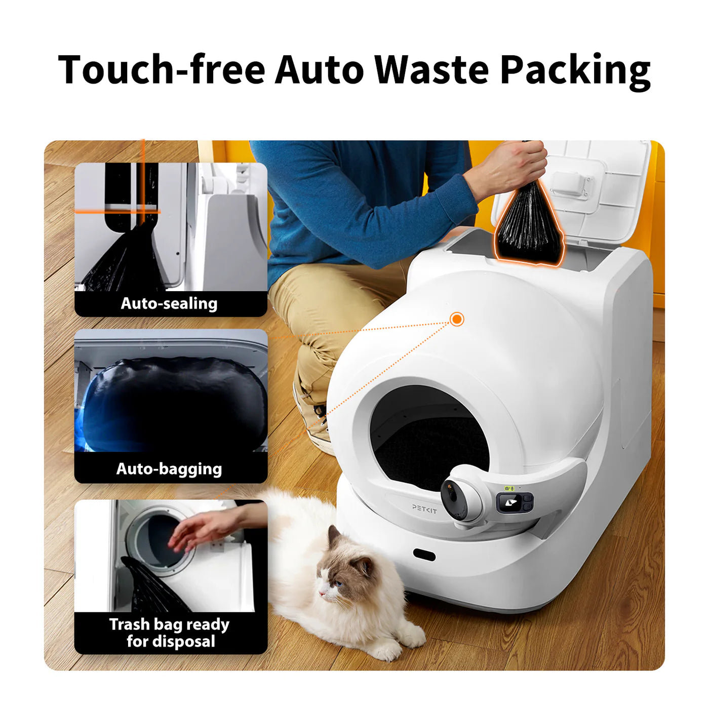 PETKIT Purobot Ultra Automātiskā Kaķu Tualete – Balta