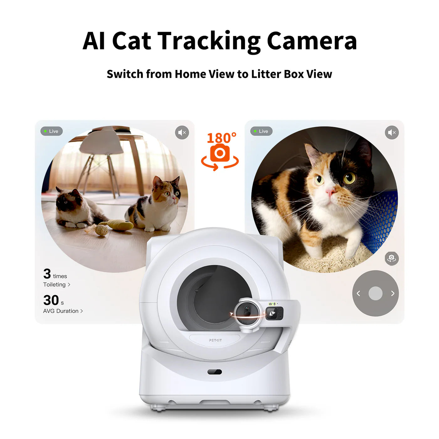 PETKIT Purobot Ultra Automātiskā Kaķu Tualete – Balta
