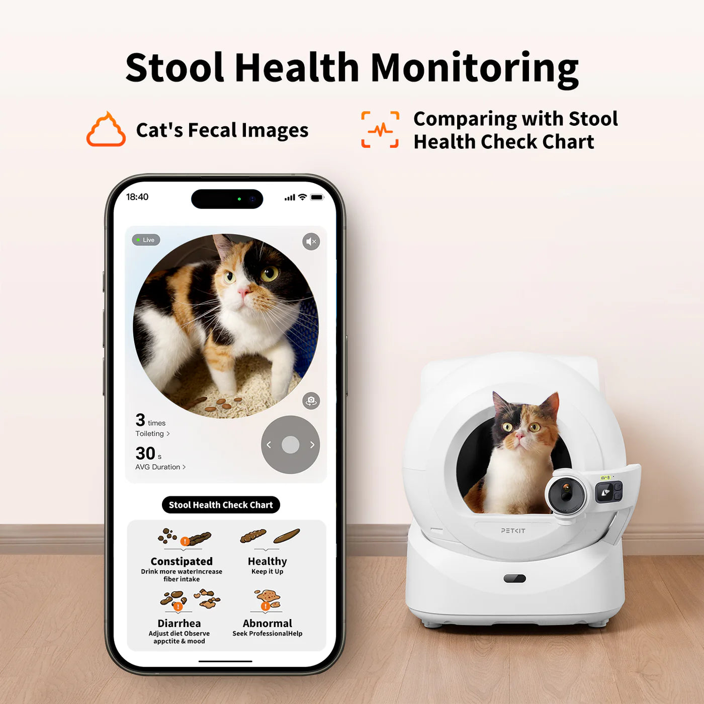 PETKIT Purobot Ultra Automātiskā Kaķu Tualete – Balta
