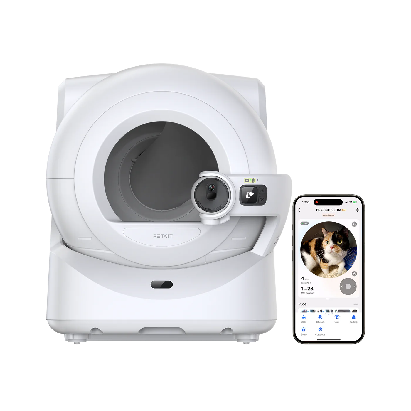 PETKIT Purobot Ultra Automātiskā Kaķu Tualete – Balta