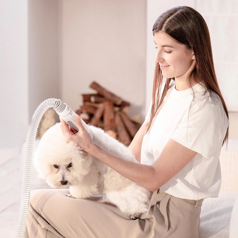 PETKIT AirClipper 5-in-1 Mājdzīvnieku Kopšanas Putekļsūcēja Komplekts LM4 – Pelēks/Balts