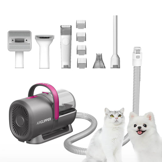 PETKIT AirClipper 5-in-1 Mājdzīvnieku Kopšanas Putekļsūcēja Komplekts LM4 – Pelēks/Balts