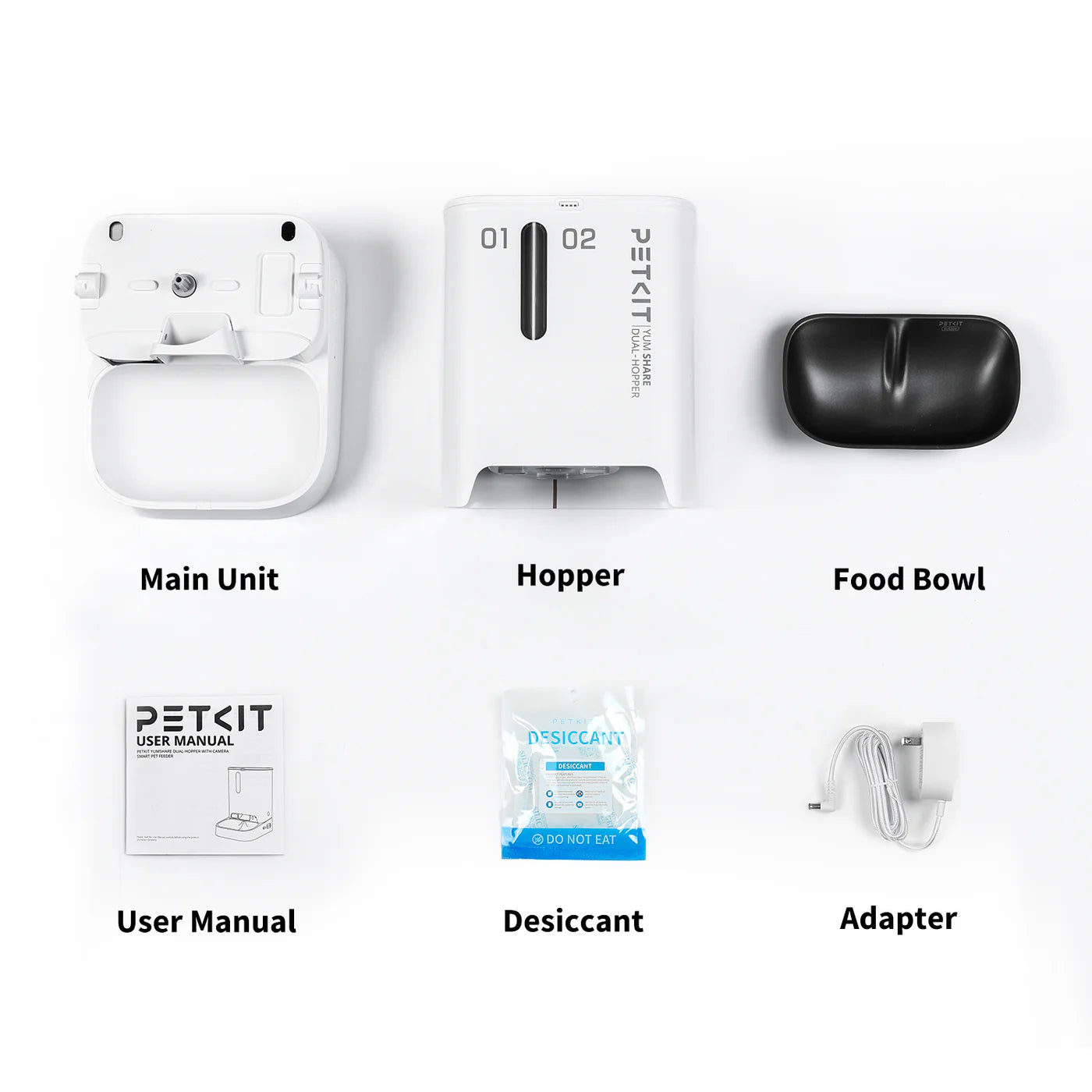PETKIT YumShare Divkāršās Tvertnes Barotava ar Kameru (P591) – 2+3L, Balta